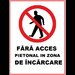 Placuta fara acces pietonal in zona de incarcare